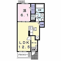 鳥羽町アパート(028838001) 1LDKの間取図画像
