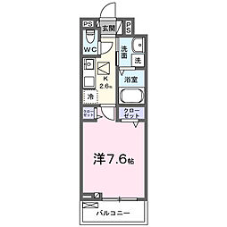 Ampio Mare 1Kの間取図画像