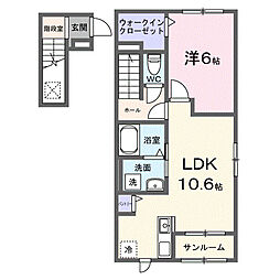 モヨリワン 1LDKの間取図画像