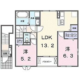 レスポワール C 2LDKの間取図画像
