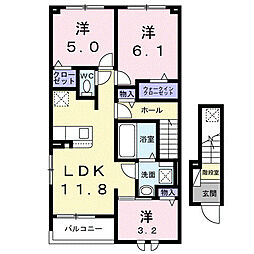 安倉中3丁目アパート(028762401) 3LDKの間取図画像