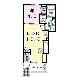 プリムローズ光 1LDKの間取図画像