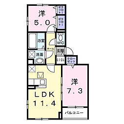 マロンポンド 2LDKの間取図画像