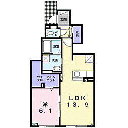 シリンクス L 1LDKの間取図画像