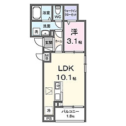末広2丁目アパート(028854801) 1LDKの間取図画像