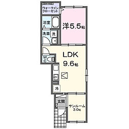 ジラソーレ 1LDKの間取図画像