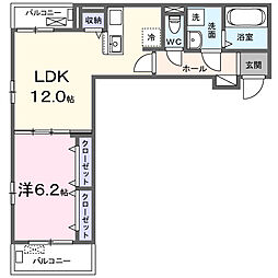 中央4丁目アパート(028740901) 1LDKの間取図画像