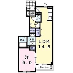 グランSフィールド2 1LDKの間取図画像