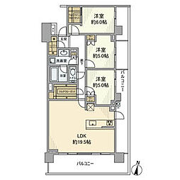 プロミライズ青葉台A-1棟 3LDKの間取図画像