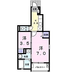 フィデール3 1SKの間取図画像