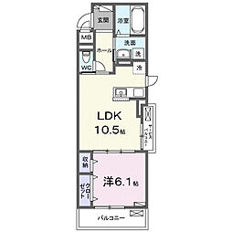 水口町秋葉アパート(028647401) 1LDKの間取図画像