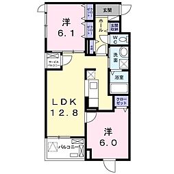 フォレスターナ 2LDKの間取図画像