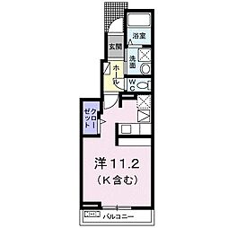 ララ・クメール ワンルームの間取図画像