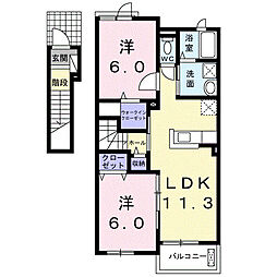 グリーンビュー・プラッツ 2LDKの間取図画像