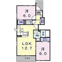 間取図画像 2LDK
