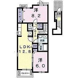 フロンティア 2LDKの間取図画像