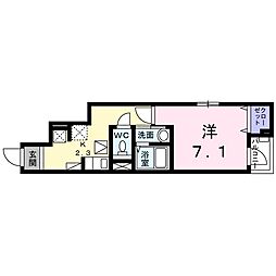ノーブル・コーケ・相原 1Kの間取図画像