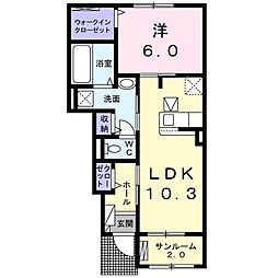 オッティモ・フトゥーロ2 1LDKの間取図画像