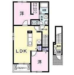 ビオーラ糸米 2LDKの間取図画像