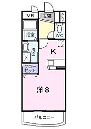 グランシャリオ 1Kの間取図画像