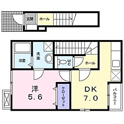 ファインヴィラ 1DKの間取図画像