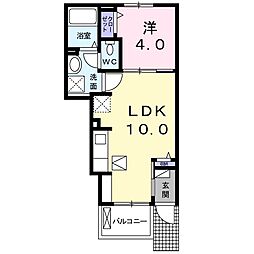 ロータス2 1LDKの間取図画像