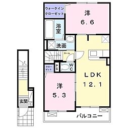 間取図画像 2LDK