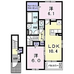 モデストレジーナ3 2LDKの間取図画像