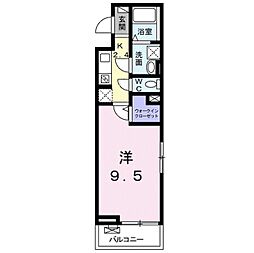 エデンワン 1Kの間取図画像