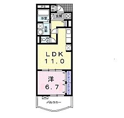 エクセレントクローバー 1LDKの間取図画像