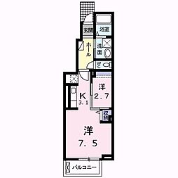 プランドールセゾン1 1SKの間取図画像