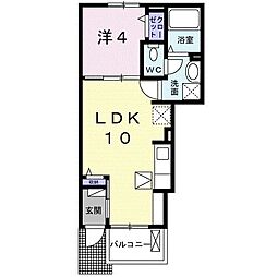 ブリアン　II 1階1LDKの間取り