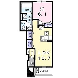 ファインビラ 1LDKの間取図画像