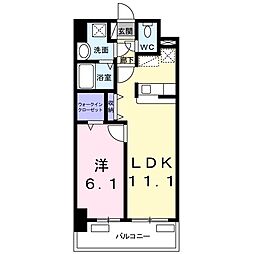 エヴァーグリーンR 1LDKの間取図画像