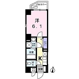アーバンコート松見坂 1Kの間取図画像