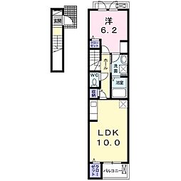グレイスガーデン松森3 1LDKの間取図画像