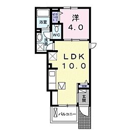 ルイ・ハーモニー 1LDKの間取図画像