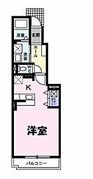 カーサ・フローラ ワンルームの間取図画像