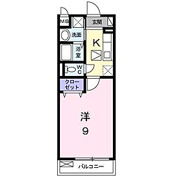 ボヌール　アヴニール　II 1階1Kの間取り