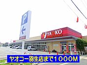 【スーパー】ヤオコー羽生店まで1000ｍ