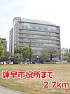 【市役所・区役所】諫早市役所まで2700ｍ