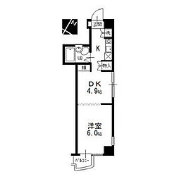 プロクシィスクエア本郷1 1DKの間取図画像