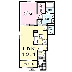 ラルーチェ 1LDKの間取図画像