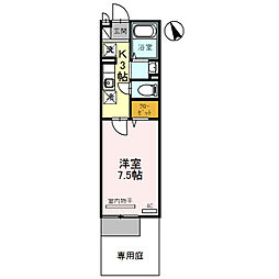 アーク西町 1階1Kの間取り