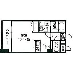 ステーションタワー　トヨシマ（STATIONTOWERTOYOSHIMA) 7階ワンルームの間取り