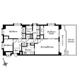 LEO拾八番館 1階3LDKの間取り