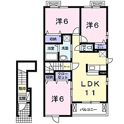 リーベ 3LDKの間取図画像