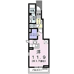 LaFontaine1 ワンルームの間取図画像