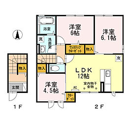 ヴィオーラ旭町A 3LDKの間取図画像