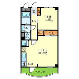 ドイマンション 1LDKの間取図画像